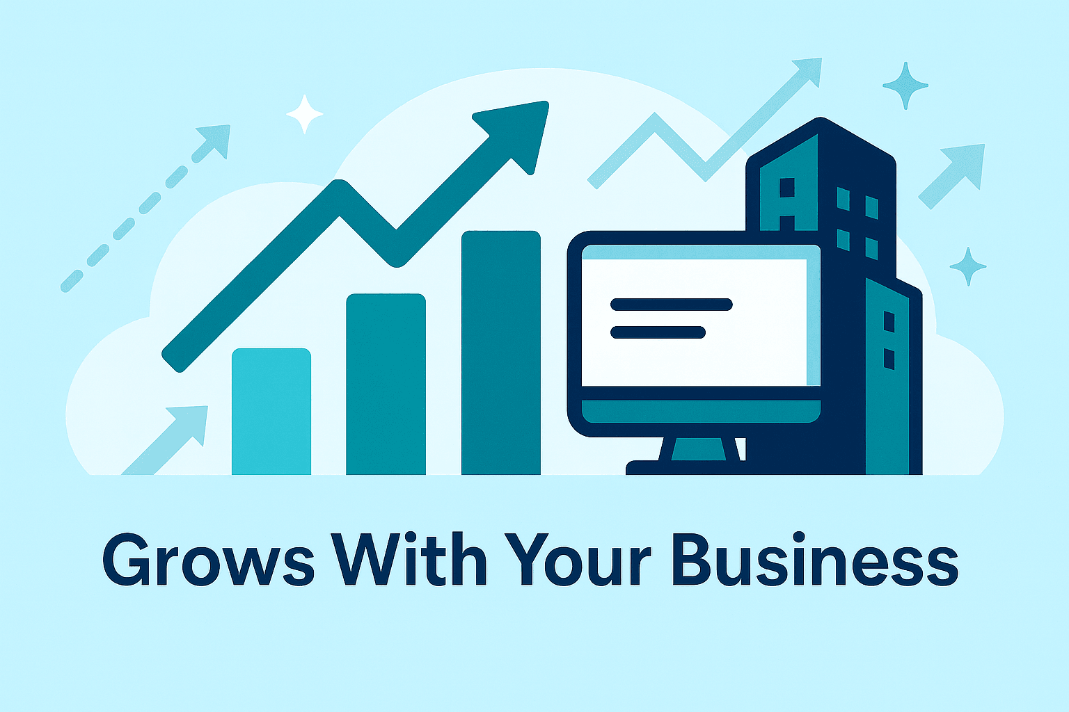 Scalable business website layout